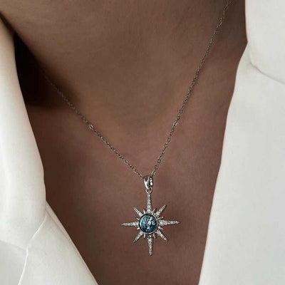 Fashion Six - pointed Star Pendant Alloy Necklace For Women - Zambeel