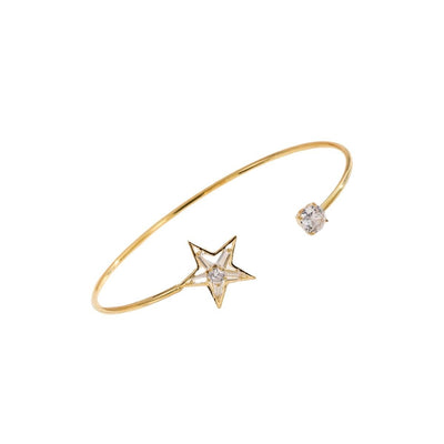 Fashion Women's Bracelet Five - pointed Star Copper Inlaid Zircon - Zambeel