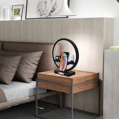 Fast Charging 4 in 1 Bedside Lamp Wireless Charger Bracket - Zambeel