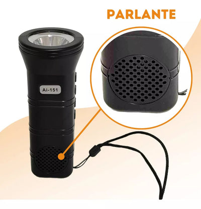 Flashlight Speaker Bluetooth Radio - Zambeel