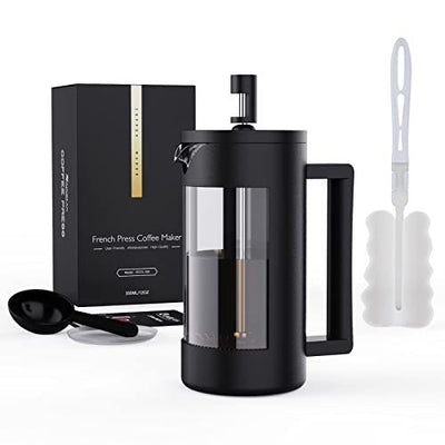 French Press Coffee Maker, Camping Plastic Glass French Coffee Press, Medium Size Tea And Frothed Milk Press,100 Percent BPA Free Prensa Francesa, Rust - Free And Dishwasher Safe,12 Oz & 21 Oz - Zambeel