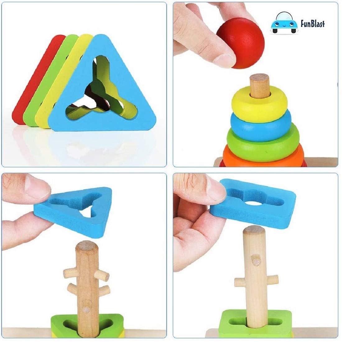 Fun Blast Wooden Shapes Toys - Zambeel