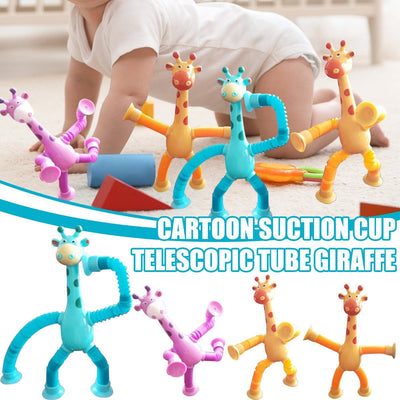 Giraffe Tubes Sensory Toys Novelty Spring Fidget Toy Stretch Tube Stress Relief Toy For Kid Birthday Gift Party Favors - Zambeel