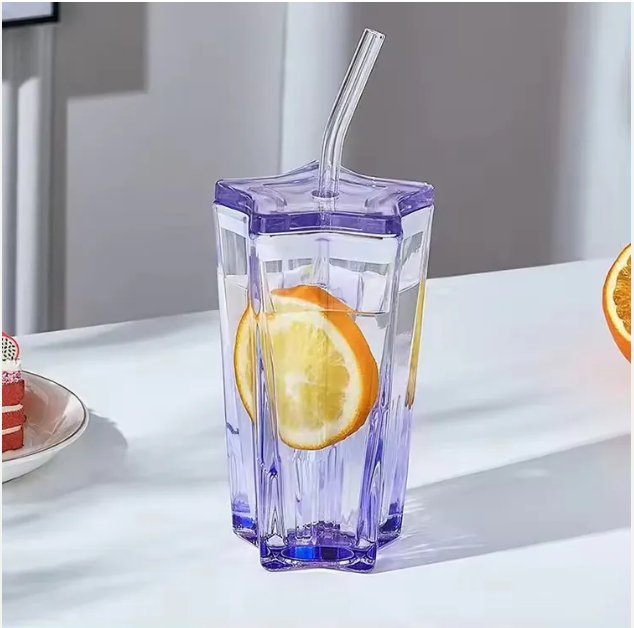 Glass Tumbler Mug with Lid - Zambeel