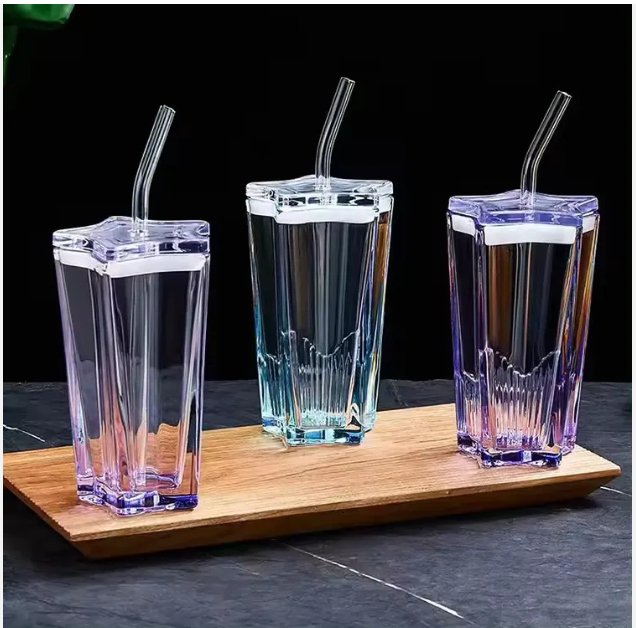 Glass Tumbler Mug with Lid - Zambeel