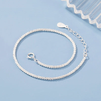 H0055 S925 Silver Bracelet Female Ins Design Cold Style Simple Graceful - Zambeel