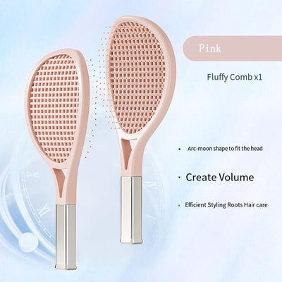 Hair Comb Tennis Racket Fluffy Combs High Skull Top Hair Artifact Airbag Cushion Massage Comb Barber Tools Hair Detangler Hairbrush For Thick Hair Self Cleaning Curly Hair Brush For Curly Hair - Zambeel