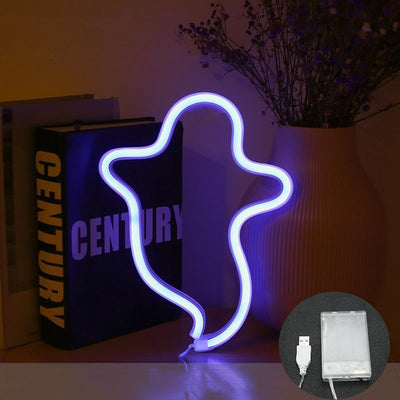 Halloween Ghost Neon Home Creative Modeling Lamp - Zambeel