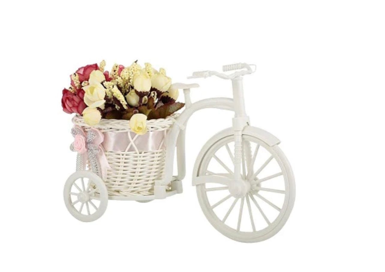 Hand Made Beautiful Bike Vase With Flowers - Zambeel