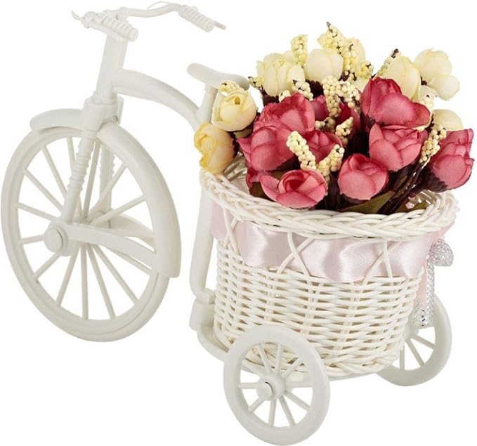 Hand Made Beautiful Bike Vase With Flowers - Zambeel