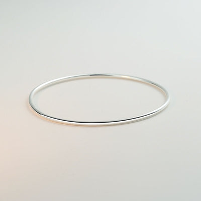 Handmade Sterling Silver Glossy Silver Bracelet Aperture - Zambeel