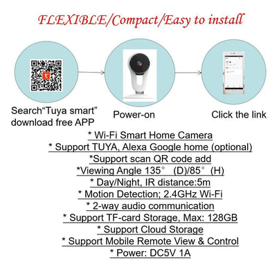 HD 1080p Smart Home IP Security Camera CCTV Camera - Zambeel