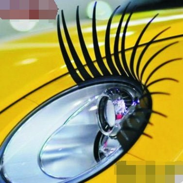 Headlight Eyelash Sticker Car Eyelashes Car False Eyelashes Car Sticker Electric Eye Sticker (2 Pack) - Zambeel