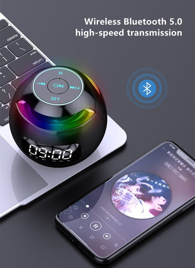 Home Clock Small Subwoofer Bluetooth Speaker - Zambeel