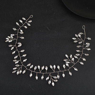 Horse Eye Silver Flexible Chain Headband Headwear Wedding - Zambeel