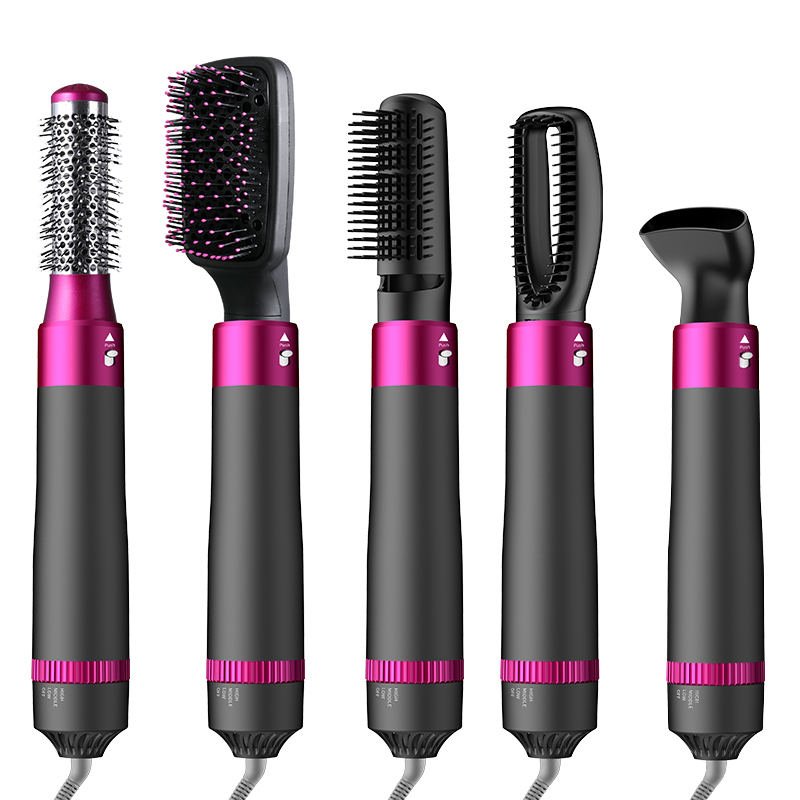 Hot Air Brush: Dry, Style, and Volumize with Ionic Technology (5-in-1) - Zambeel