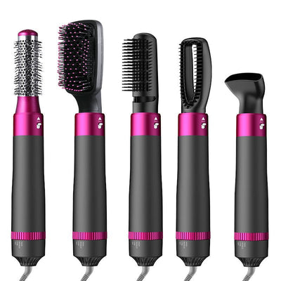 Hot Air Brush: Dry, Style, and Volumize with Ionic Technology (5-in-1) - Zambeel