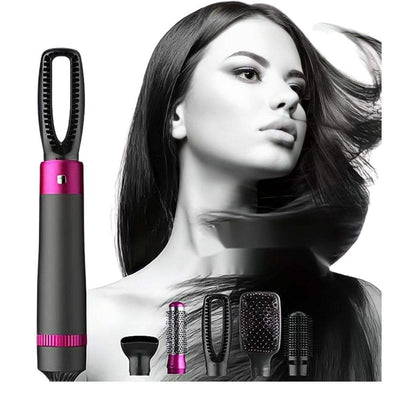 Hot Air Brush: Dry, Style, and Volumize with Ionic Technology (5-in-1) - Zambeel