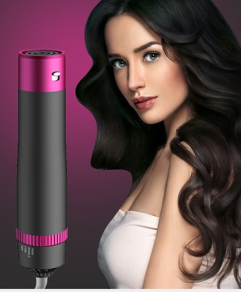 Hot Air Brush: Dry, Style, and Volumize with Ionic Technology (5-in-1) - Zambeel