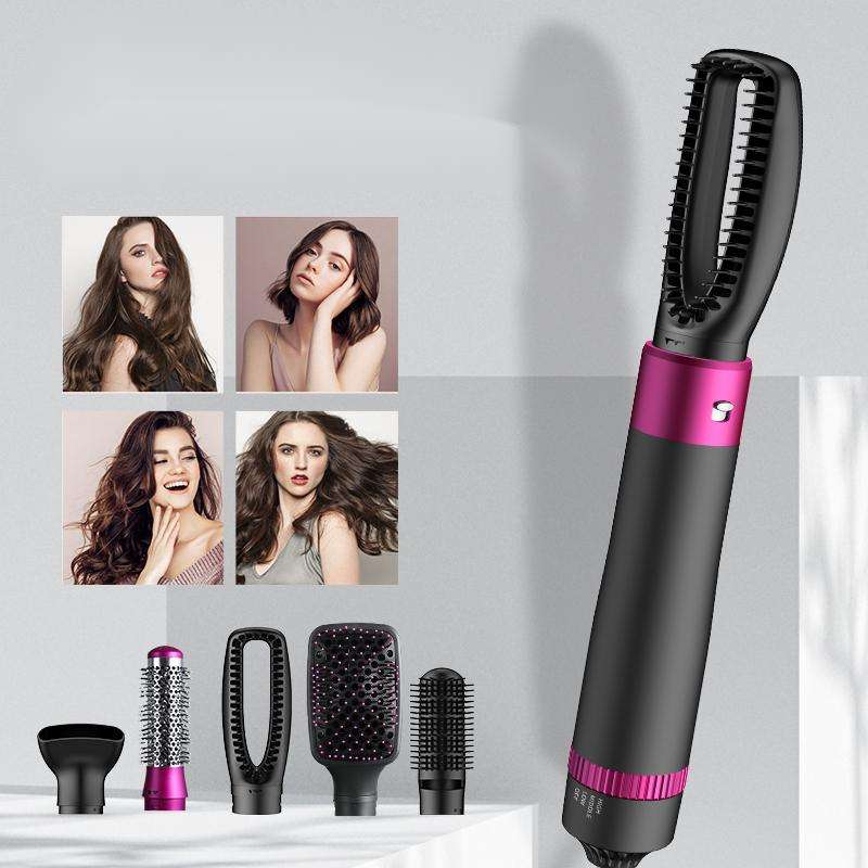 Hot Air Brush: Dry, Style, and Volumize with Ionic Technology (5-in-1) - Zambeel