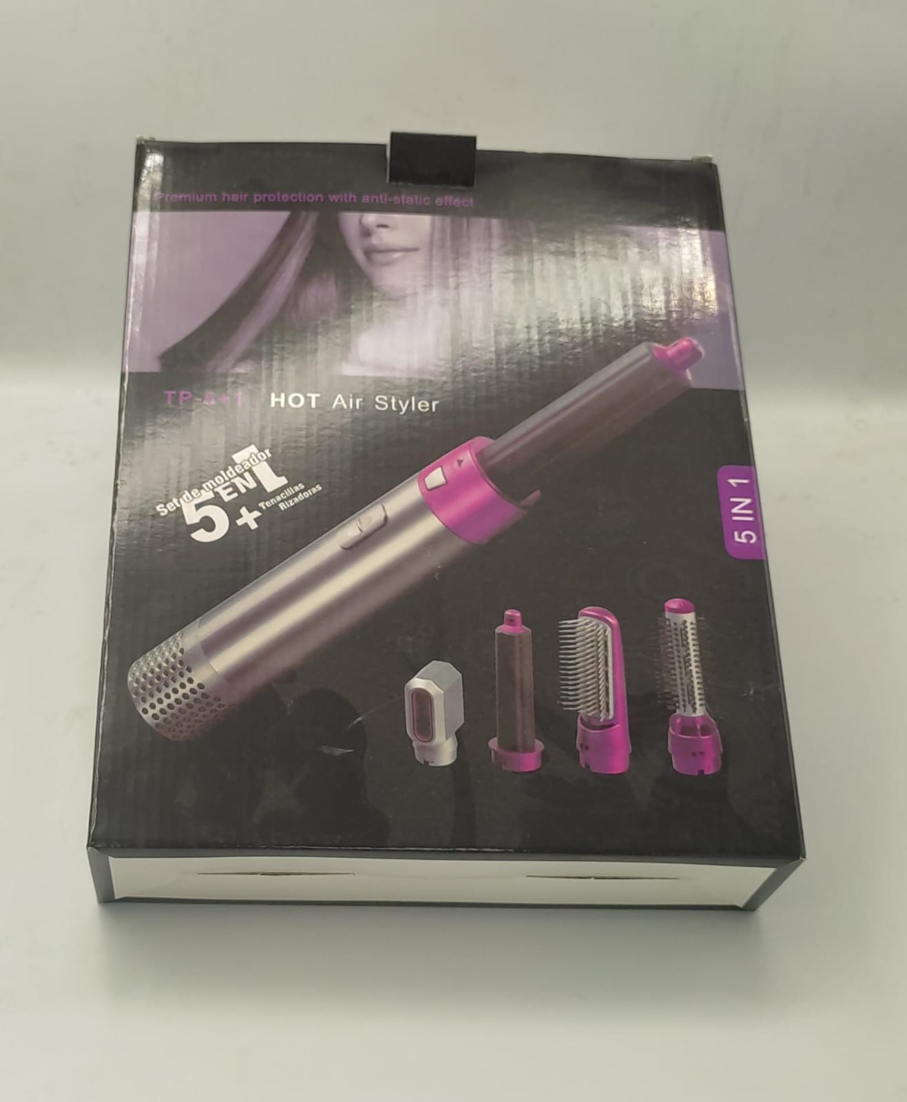 Hot Air Brush: Dry, Style, and Volumize with Ionic Technology (5 - in - 1) - Zambeel