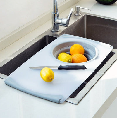 Innovative Multi - Functional 3 in 1 Chopping Board Detachable Folding Drain Basket Sink Cutting Board - Zambeel