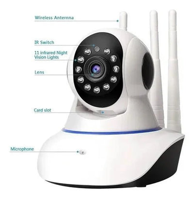 Ip Camera 3 Antennas Wifi Wireless 3 Generation Night Vision - Zambeel