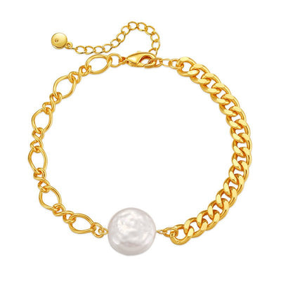 Irregular Shell Pearls Bracelet Pearl Stitching - Zambeel