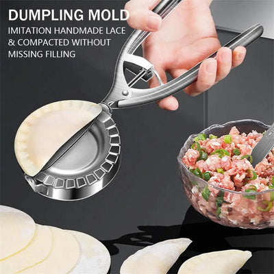 Kitchen Dumpling Mold Stainless Steel Dumpling Machine Pressing Home Baking Tool Skin Press Tool Dumpling Noodle Manual Kitchen Gadgets - Zambeel