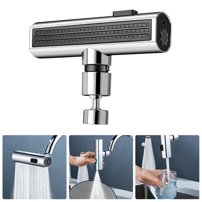 Kitchen Faucet Waterfall Outlet Splash Proof Universal Rotating Bubbler Multifunctional Water Nozzle Extension Kitchen Gadgets - Zambeel