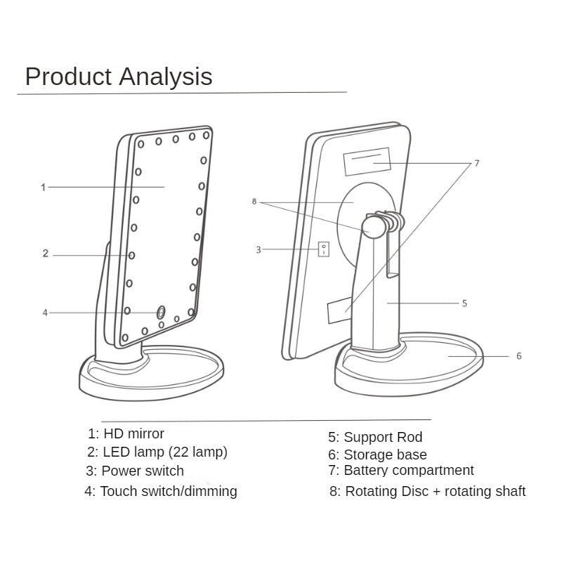 Large LED Mirror - Zambeel