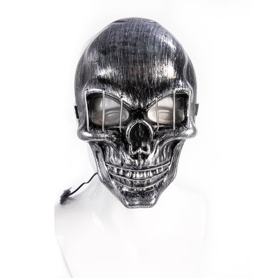 LED Halloween Face Mask Luminous Skull Cold Light Masks Dance Party Bar Disco Mask Accessories Gifts Halloween Masks - Zambeel