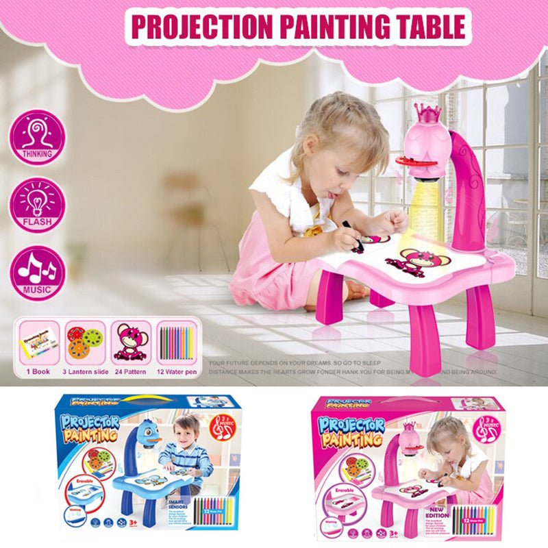 LED Projector Art Painting Table for Kids - Zambeel