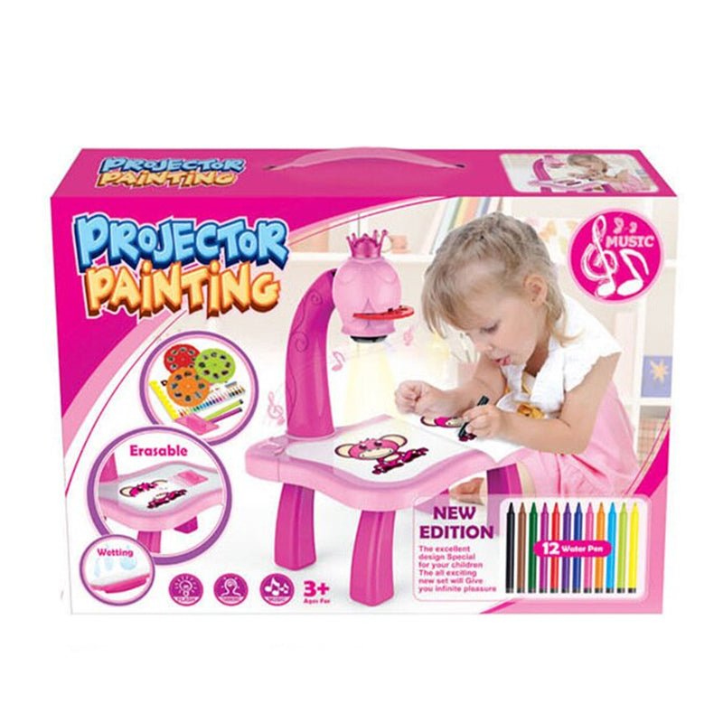 LED Projector Art Painting Table for Kids - Zambeel