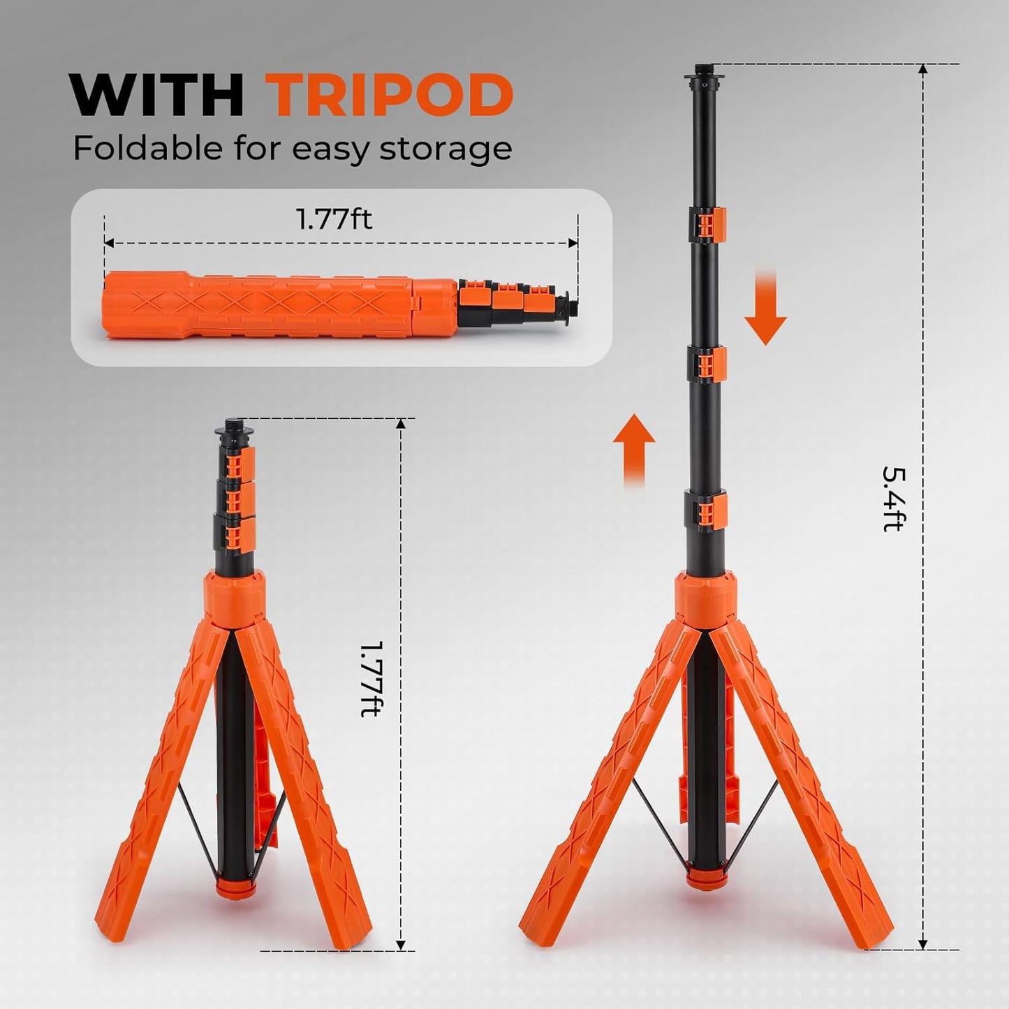 Light with Stand, Triple Cordless LED - Zambeel