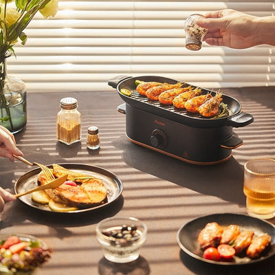 Mini Barbecue Plate Electric Baking Pan Grill Household Smoke - Free - Zambeel