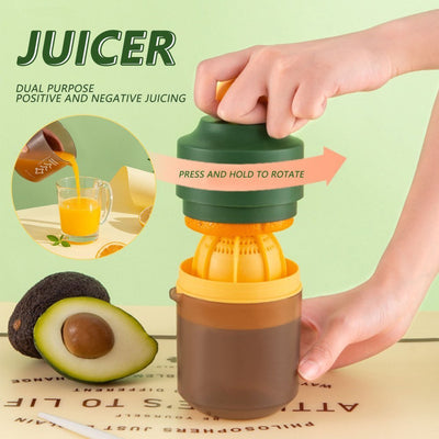 Mini Portable Manual Juicer Citrus Juicer Manual Lemon Squeezer Lime Orange Juicer Homemade DIY Fruit Orange Separating Juicer Fruit Separator Not Splash Semi - Transparent Non - electric Lemon Squeezer - Zambeel