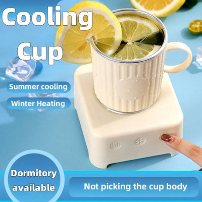 Mini Quick Cooling Cup Beer Beverage Rapid Refrigeration Ice Maker Machine Cold Drink Heating Home Dormitory Food Grade 400ml Kitchen Gadgets - Zambeel