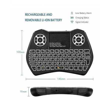 Mini Wireless Keyboard Flying Mouse Keyboard Supports Multi - language Keyboard - Zambeel