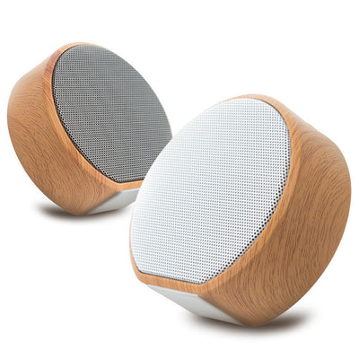 Mini Wood Bluetooth Speaker Portable Outdoor Wireless Support AUX TF - Zambeel