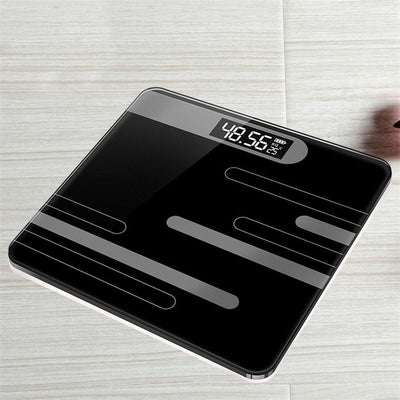 Mrosaa Bathroom Floor Body Scale Glass Smart Electronic Scales USB Charging LCD Display Body Weighing Digital Weight Scale - Zambeel