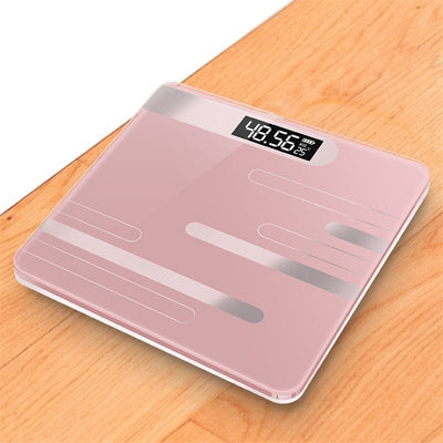 Mrosaa Bathroom Floor Body Scale Glass Smart Electronic Scales USB Charging LCD Display Body Weighing Digital Weight Scale - Zambeel