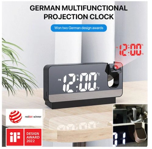 Multi - functional LED Digital Projector Clock - Zambeel