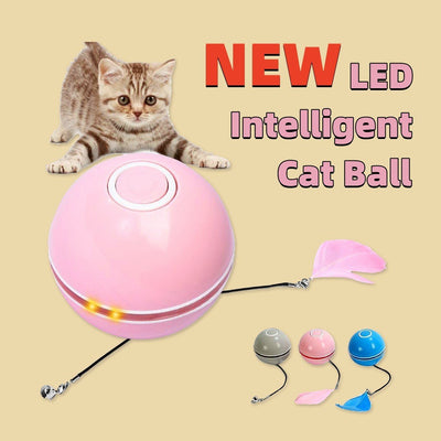 New Automatic LED Intelligent Cat Ball Funny Personality Toy Automatic Cat Ball Pet Supplies - Zambeel