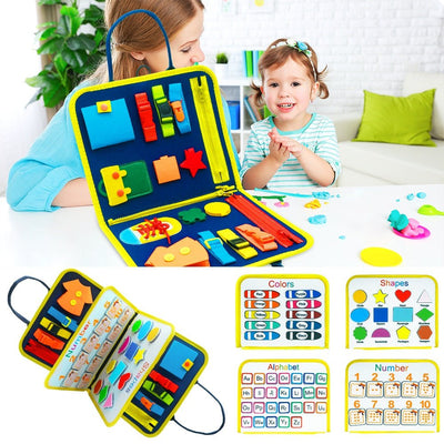 New Busy Book Children's Busy Board Dressing And Buttoning Learning Baby Early Education Preschool Sensory Learning Toy - Zambeel