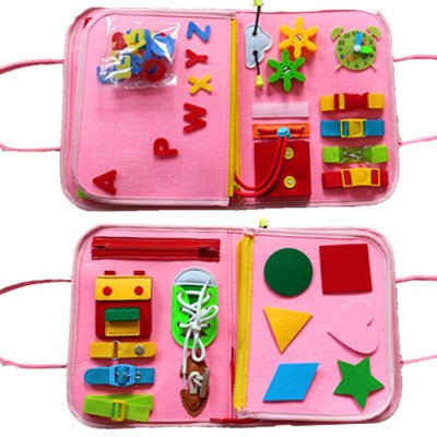 New Busy Book Children's Busy Board Dressing And Buttoning Learning Baby Early Education Preschool Sensory Learning Toy - Zambeel