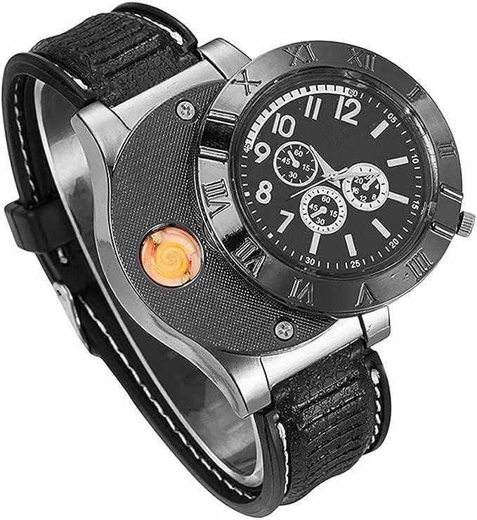 New Military USB Lighter Watch Men's - Zambeel