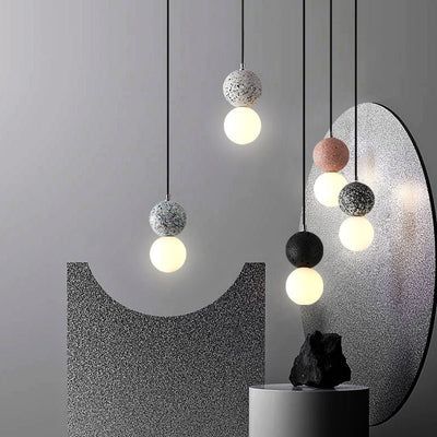 Nordic Ins Modern Cement Terrazzo Small Chandelier Restaurant Bar - Zambeel