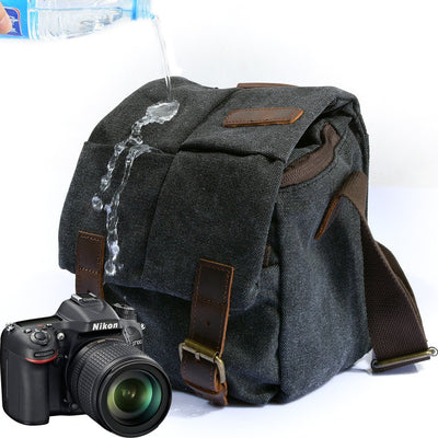 One - shoulder Retro Camera Bag Waterproof Camera Bag - Zambeel