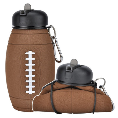 Outdoor Collapsible Sports Water Bottle Reusable Leak - proof Portable Football Water Bottle For All Sports - Zambeel